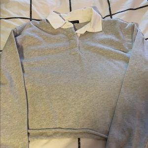 collared sweatshirt